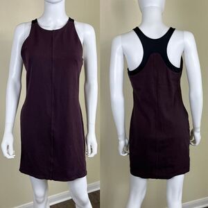 Athleta Women's Size S Purple Whirlwind Tank Mini Dress Athletic Pullover Ponte